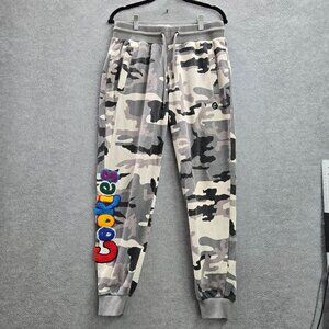 Cookies Men Activewear Pants M Gray Camo Logo Embroidery Jogger